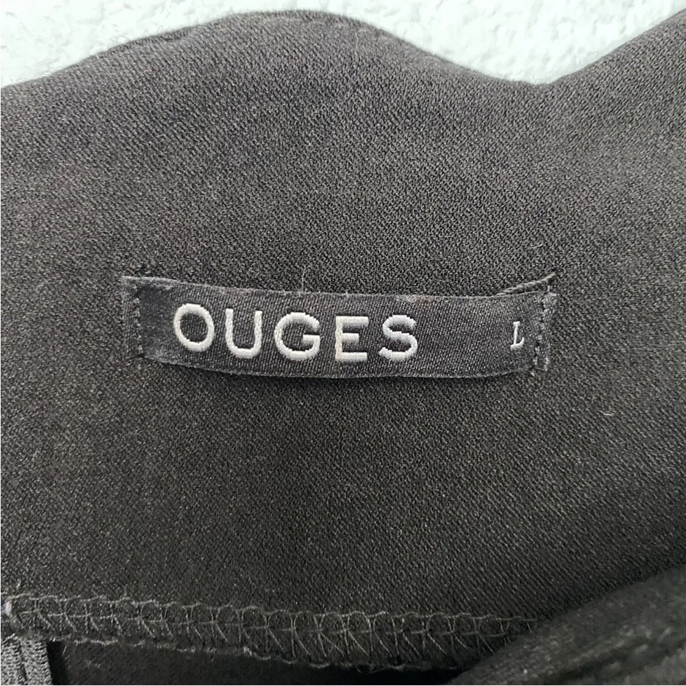 Ouges Black Scallop Neck 3/4 Length Sleeved Dress… - image 3